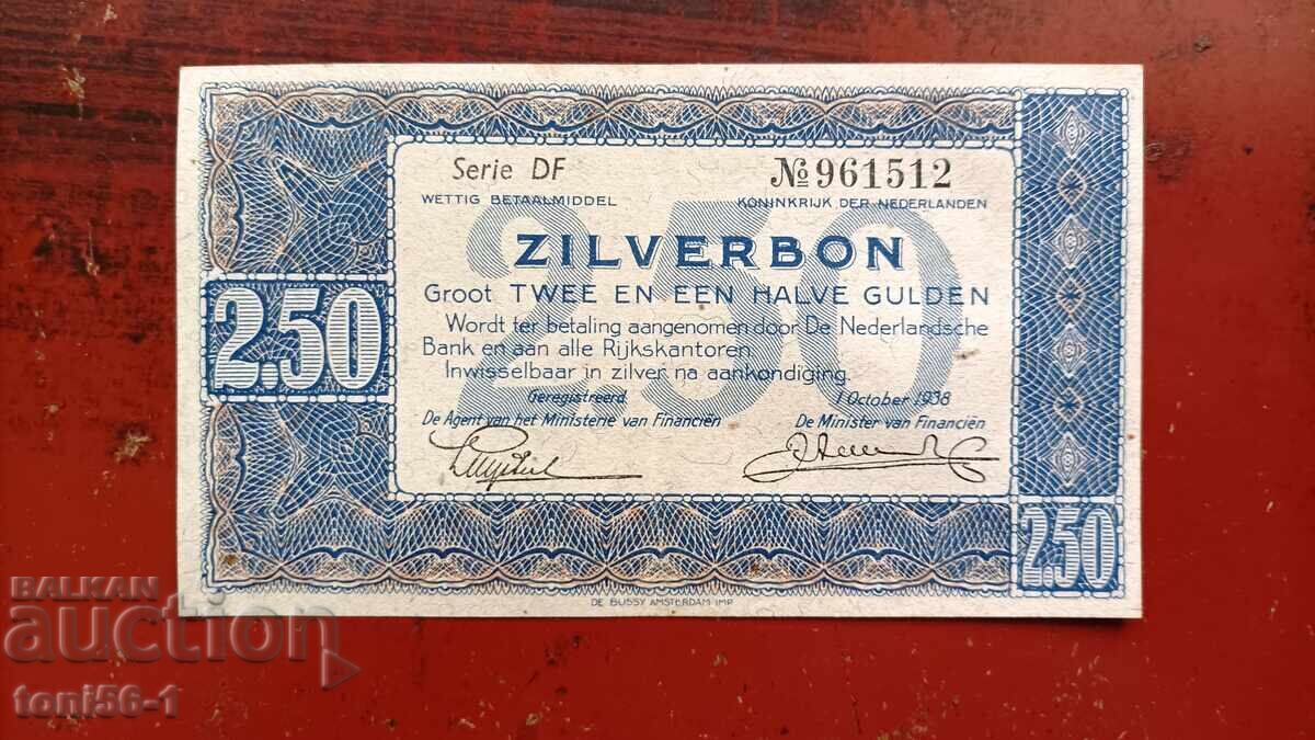 Ολλανδία 2,5 γκίλντερ 1938 Ολλανδία 2,5 γκίλντερ 1938