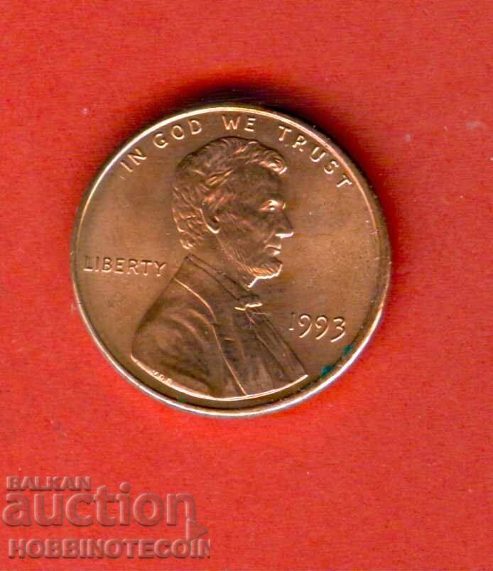 SUA USA 1 cent emisie - issue 1993 NOU UNC