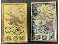 43389 Bulgaria 2 insigne BOC Comitetul Olimpic Bulgar anii '70