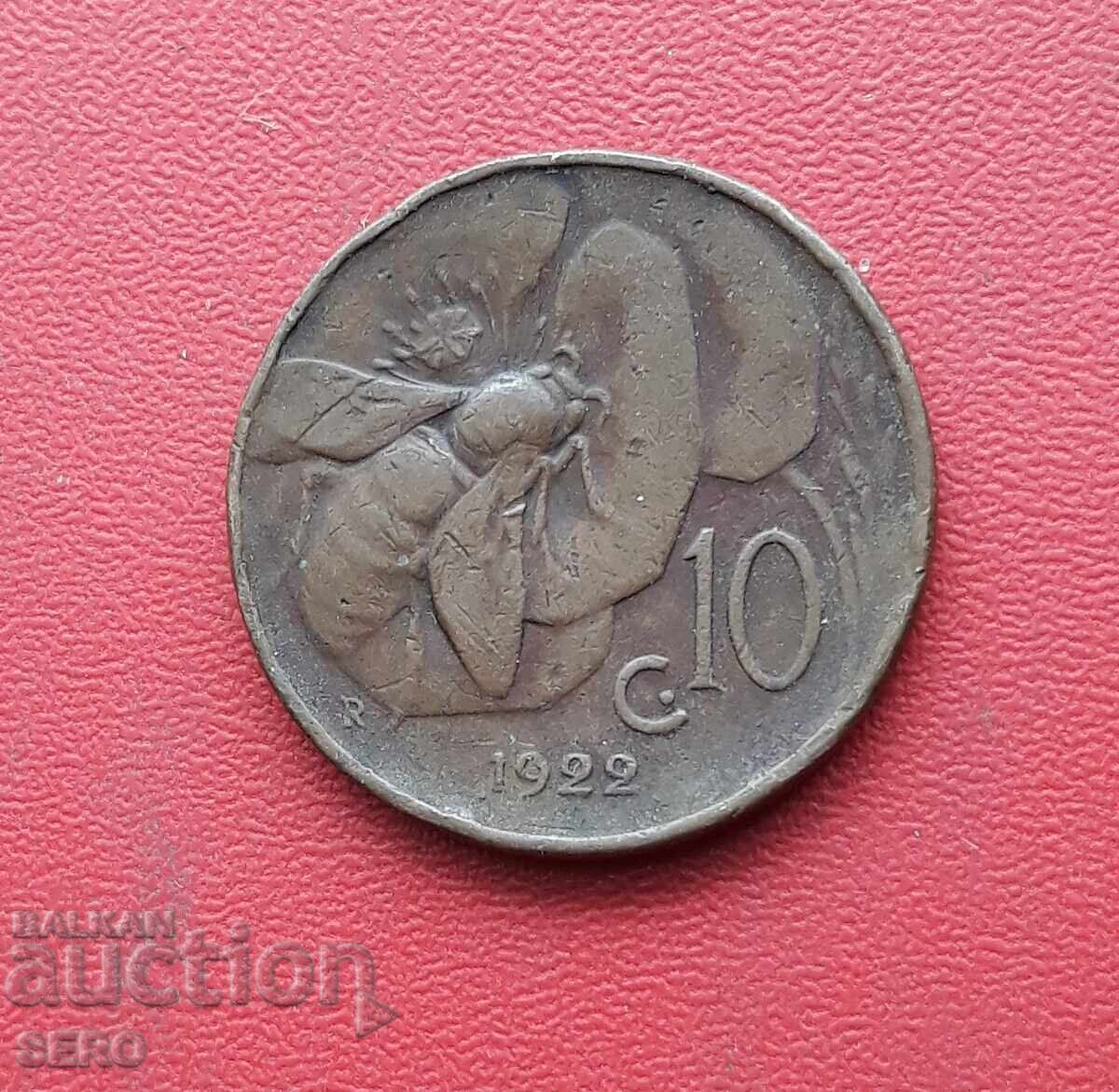 Italia-10 cenți 1922