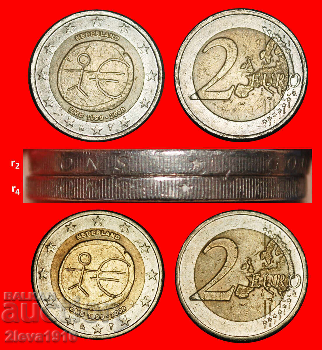 Ⰺ GRECIA: OLANDA ★2 EURO 1999-2009 NON-FALIC 2 monede