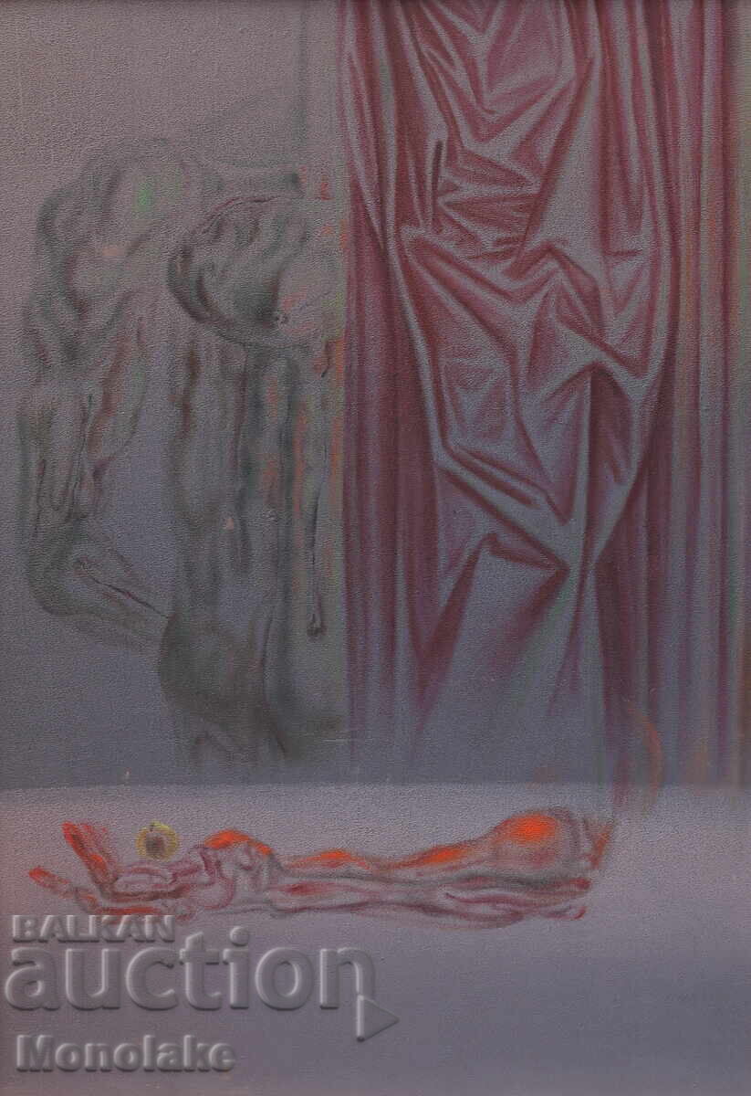 Lyuben Dimanov (1933-2023) pictură, tablou de muzeu din anii '70