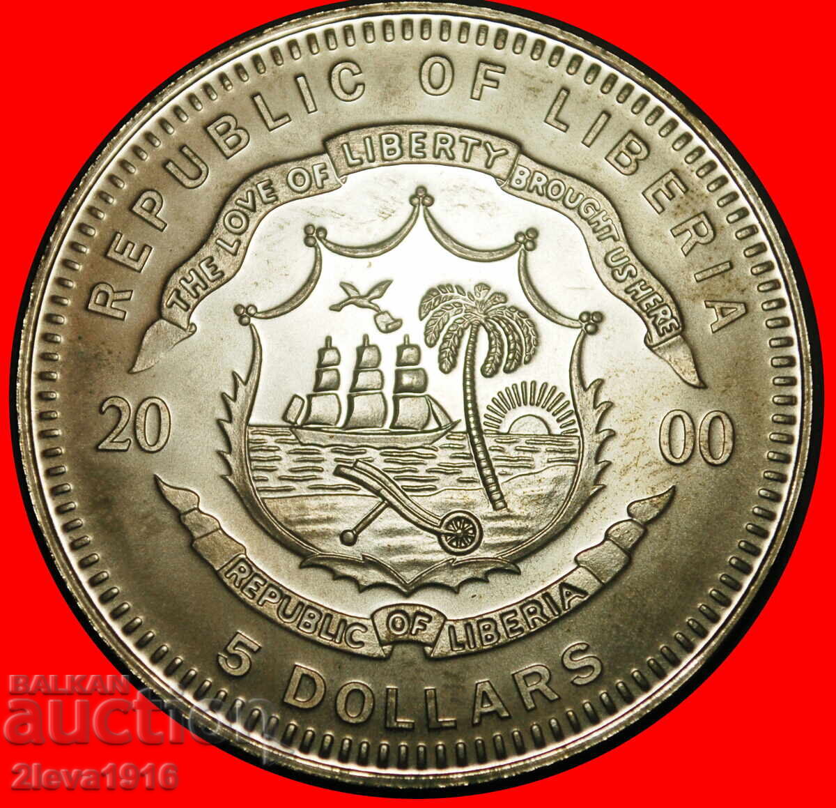 Ⰶ FILMUL TITANIC 1997: LIBERIA★5 DOLARI 2000 NAVĂ ~ SOARE RAR cu preț € 37.95 | 74.22 BGN