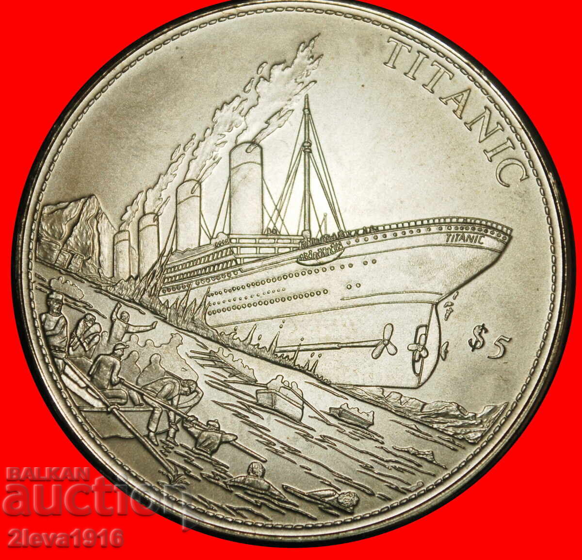 Ⰶ FILMUL TITANIC 1997: LIBERIA★5 DOLARI 2000 NAVĂ ~ SOARE RAR