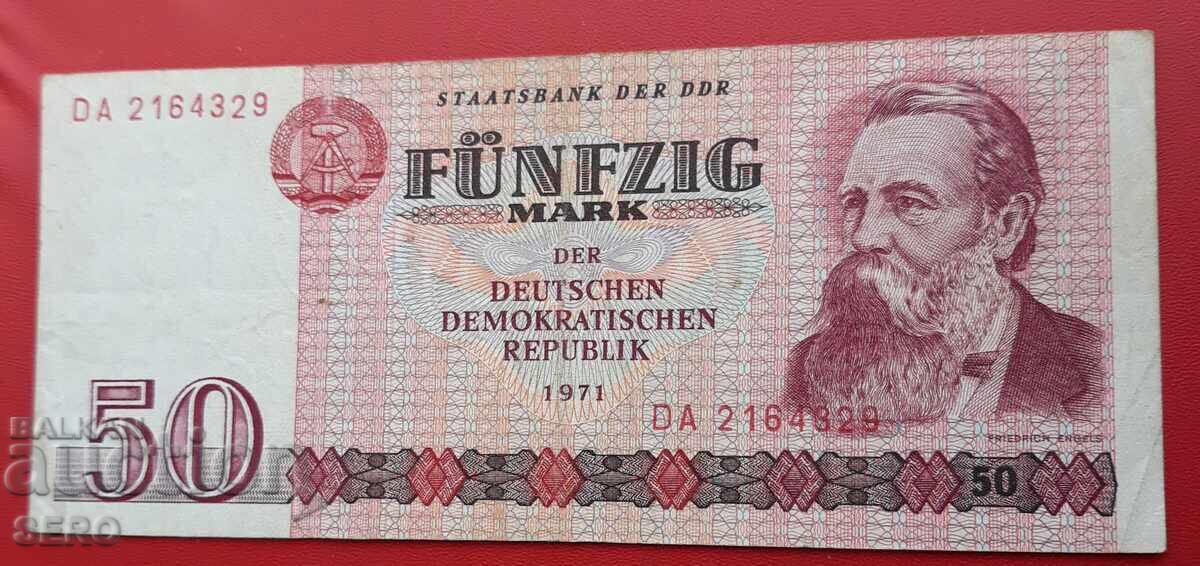 Bancnotă-Germania-RDG-50 mărci 1971