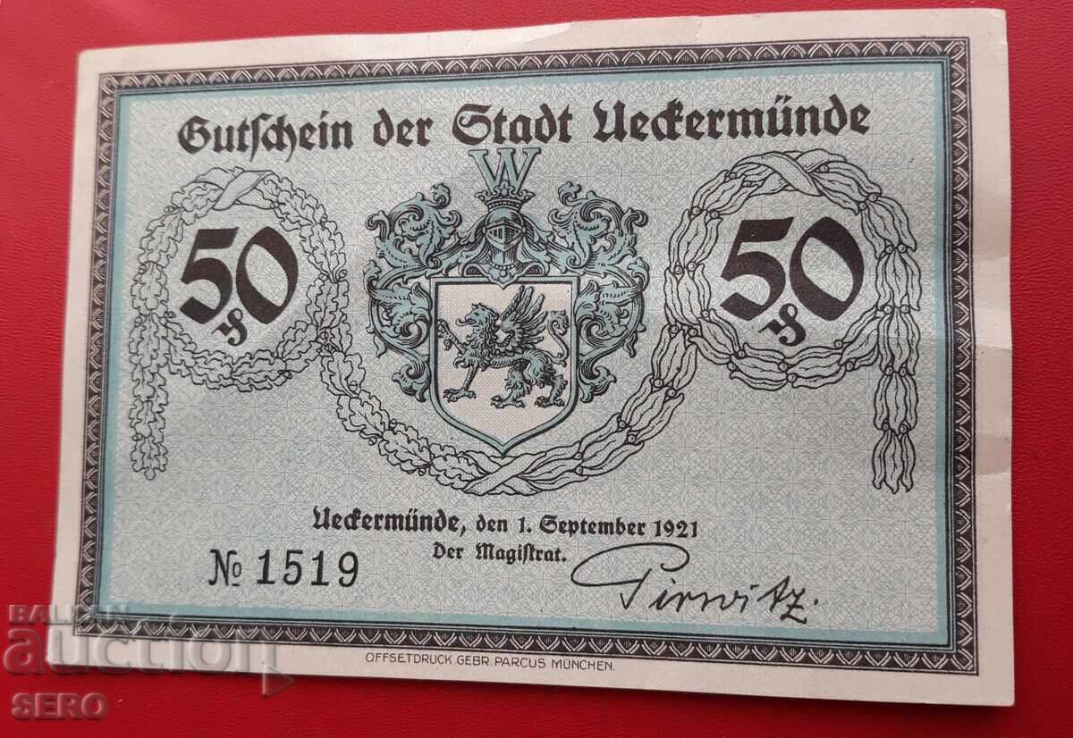Bancnotă-Germania-Hessa-Edermünde-50 pfennigi 1921