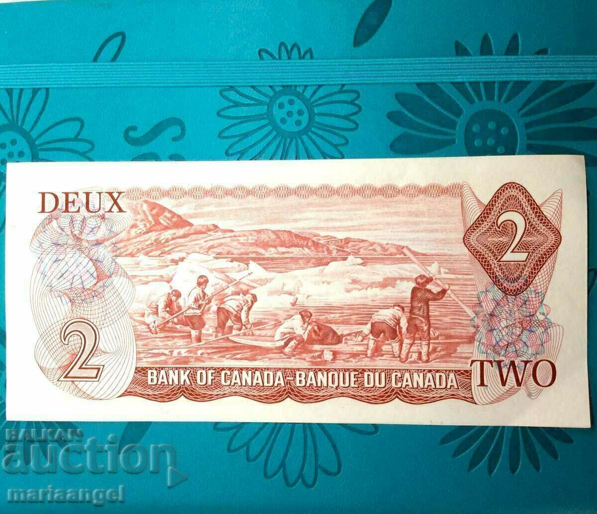 Delivery of 2 Dollars 1974 Canada Elizabeth II UNC