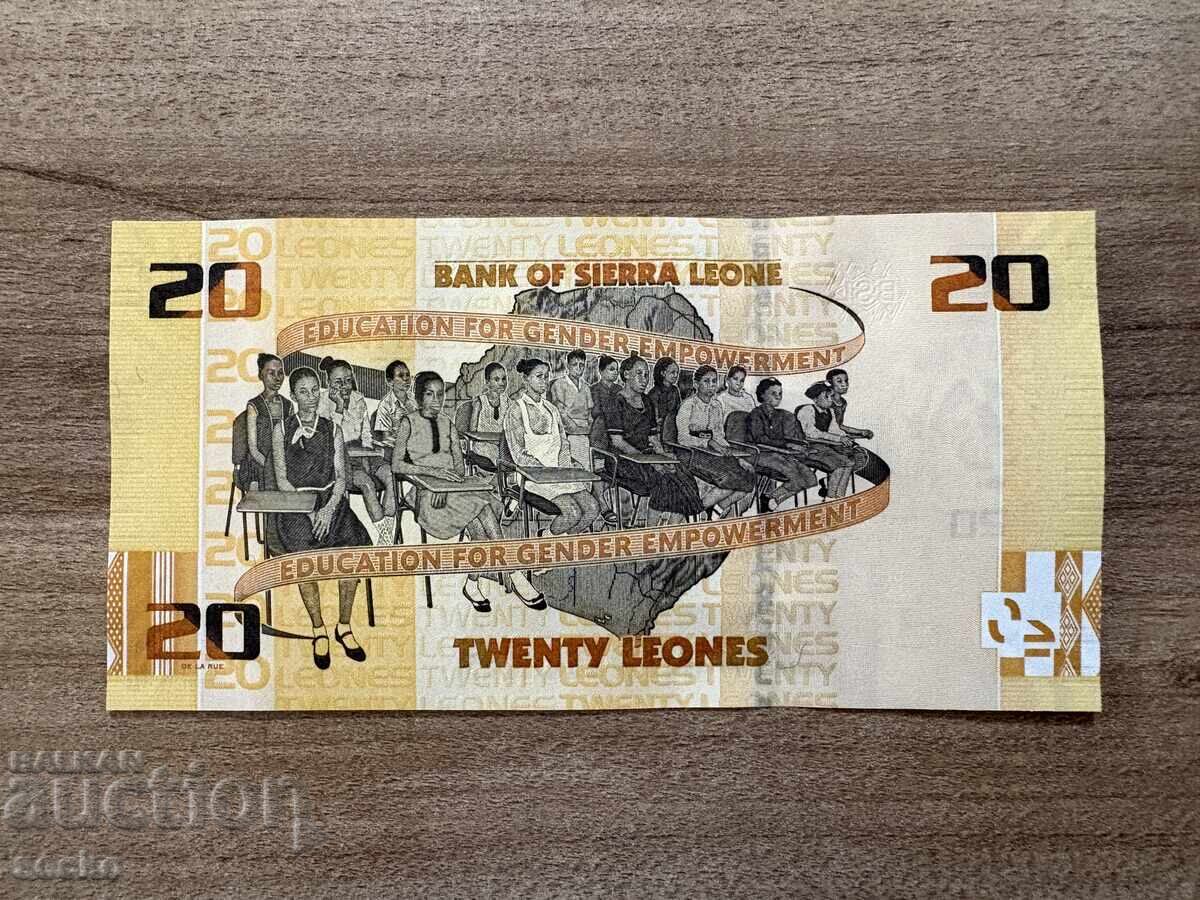 Сиера Леоне - 20 леони (2022) UNC с цена € 5.50 | 10.76 лв.