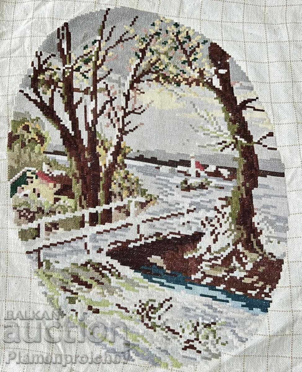 SEASONS HAND-STITCHED TAPESTRY I AM LISTING MANY MORE TAPESTRIES