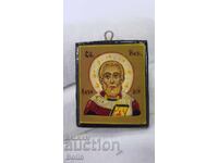 Hand-Painted Russian Small Icon, Icon 20th Century