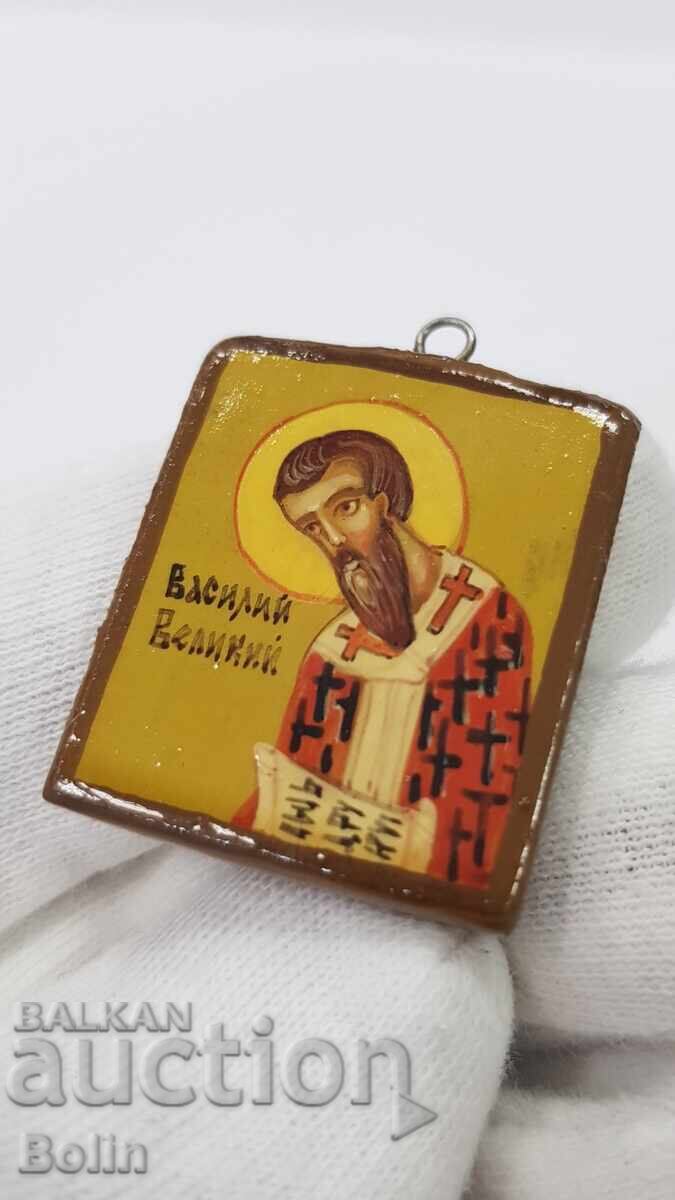 Ръчно Рисувана Руска  Малка Иконка, Икона 20 век с цена € 30.00 | 58.68 лв.