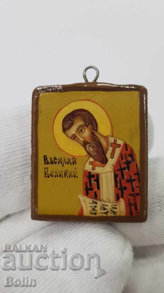 Ръчно Рисувана Руска  Малка Иконка, Икона 20 век