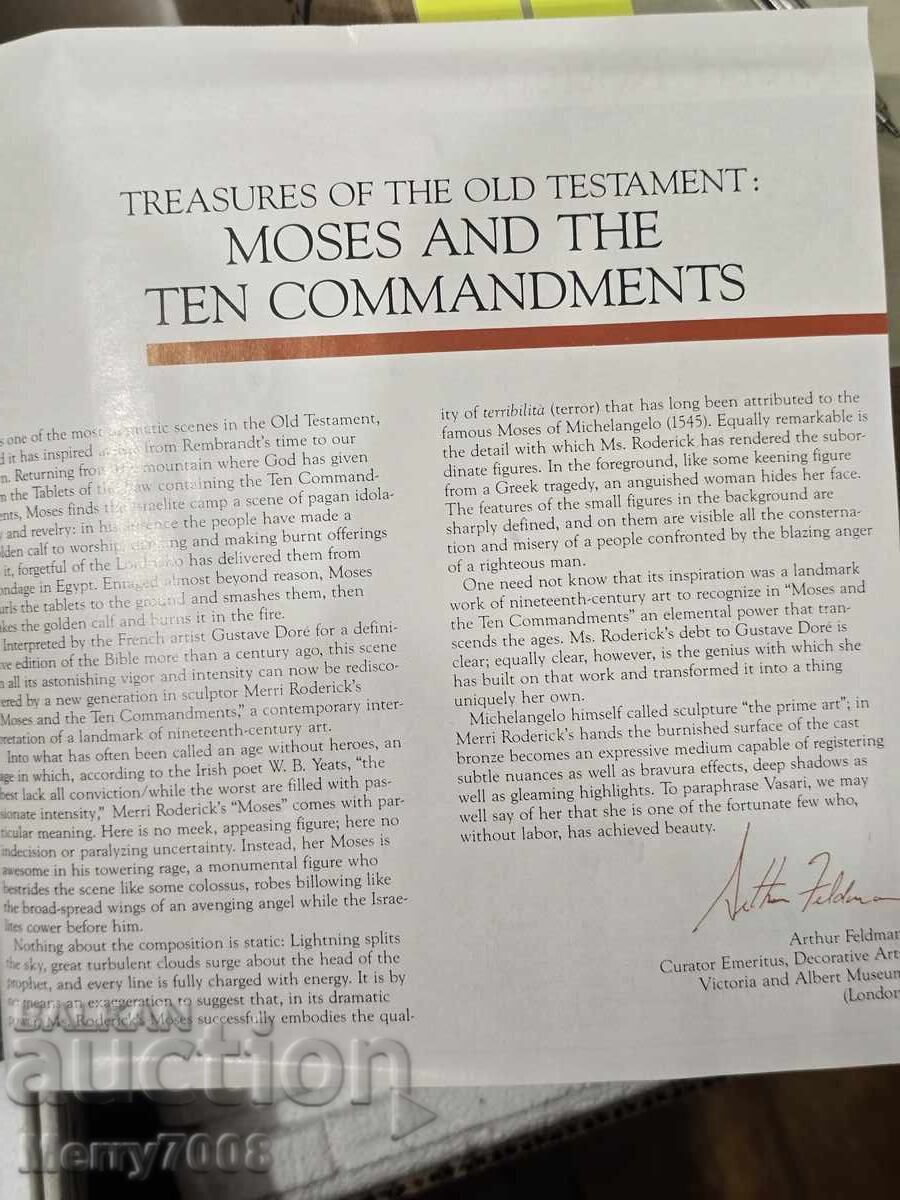 Auction  Collector's plate "Moses and the Ten Commandments"
