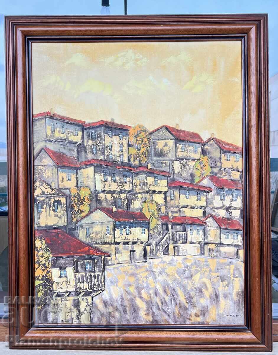 UNIQUE OIL PAINTING ON CANVAS ZAVARIN VESELINOV 2003