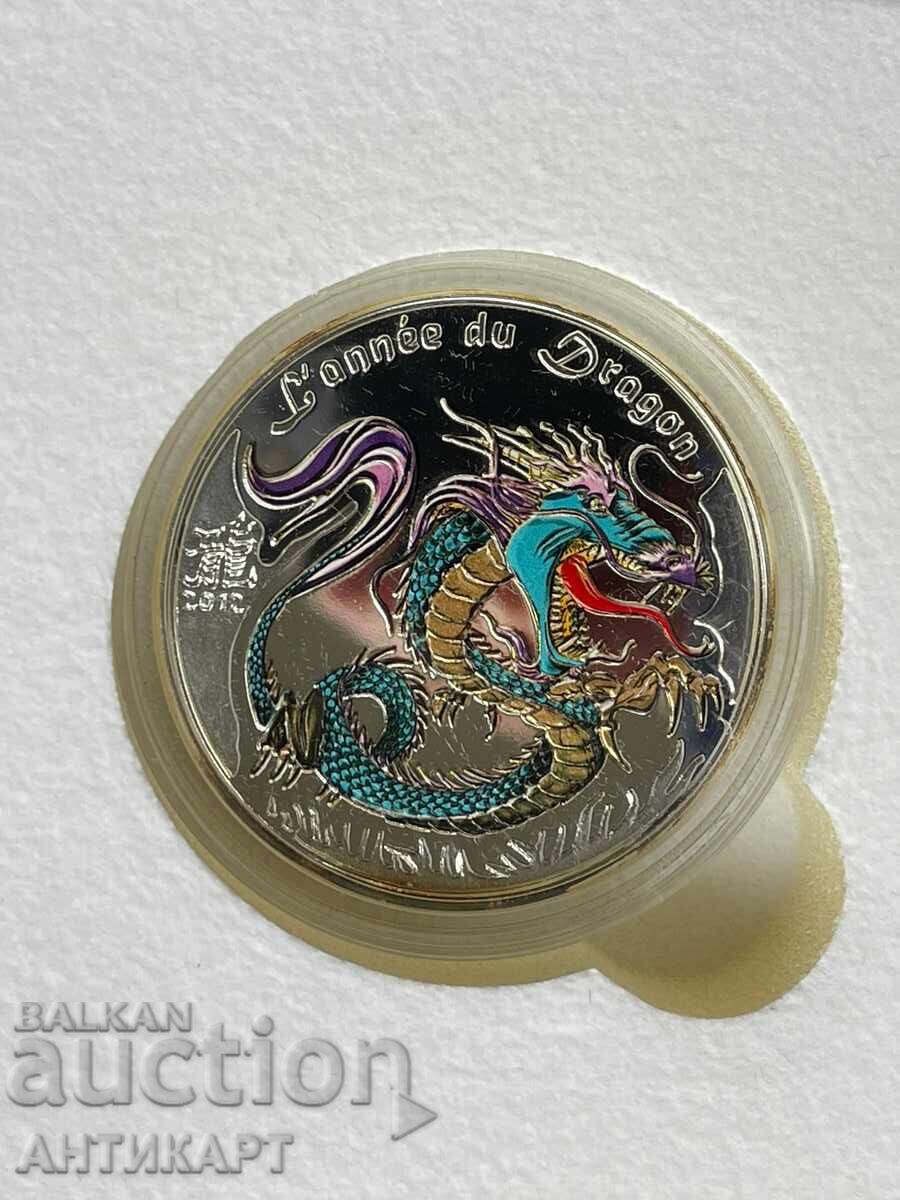 1000 φράγκα 2012 Μπενίν 1 oz ασήμι Έτος του Δράκου - 888 τεμάχια με τιμή € 109.00 | 213.19 BGN