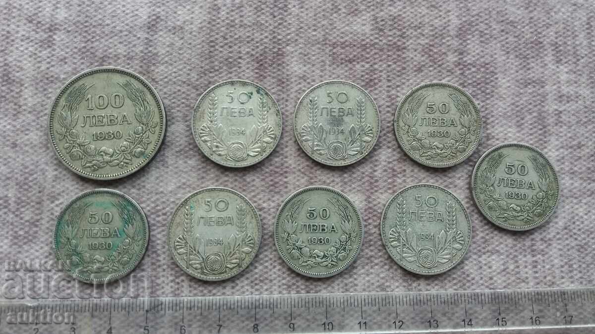 COLECȚIE DE 100 ȘI 50 LEVA BORIS III - 1930 ȘI 1934, 9 BUCĂȚI cu preț € 228.99 | 447.87 BGN