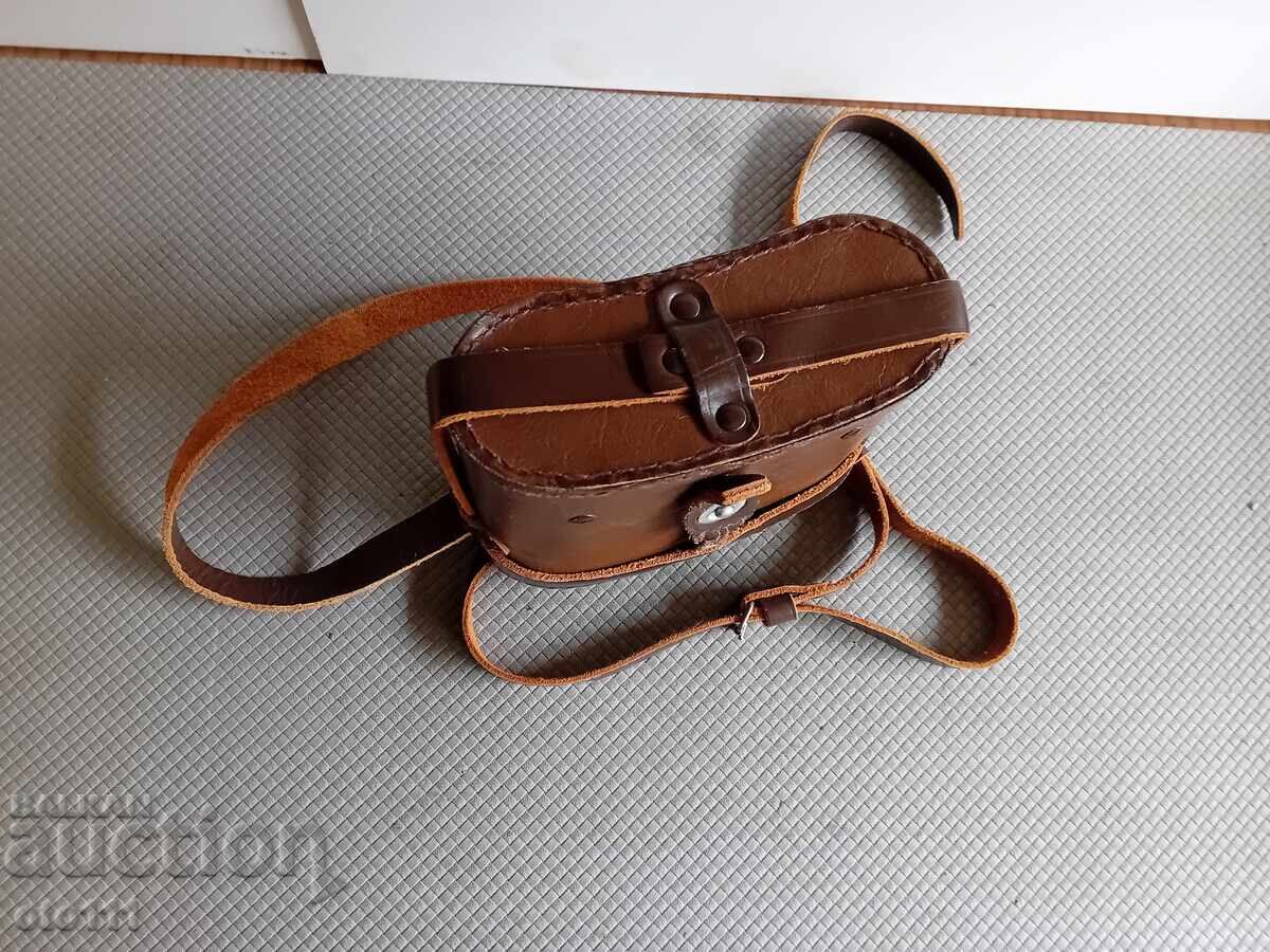 OLD LEATHER CASE FOR BINOCULARS - 5