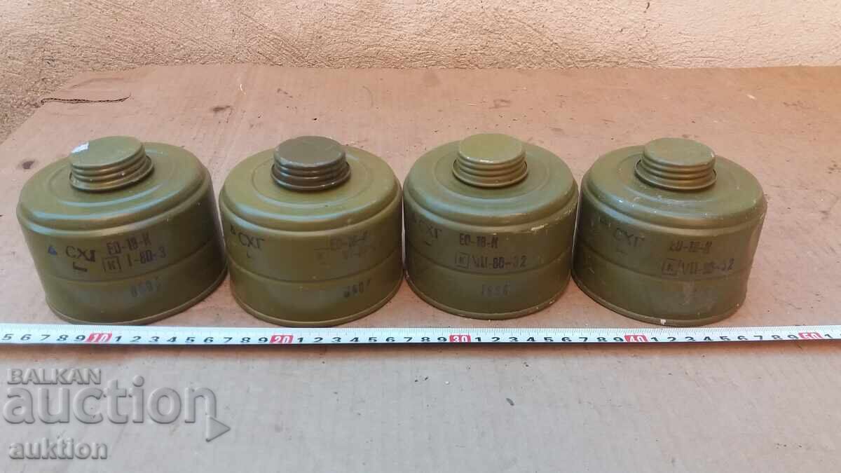 LOT DE 4 BUCĂȚI FILTRU PENTRU MASCĂ DE GAZE