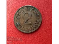 Γερμανία-2 pfennig 1923 D-Μόναχο-σπάνια χρονιά