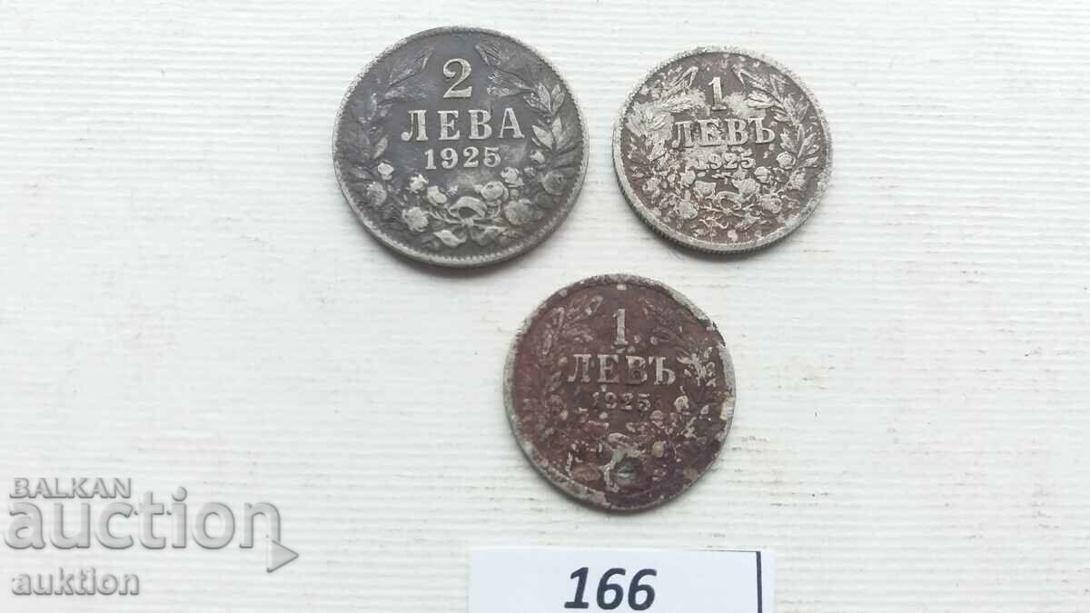 1 И 2 ЛЕВА 1925 ГОДИНА С ЧЕРТА И БЕЗ