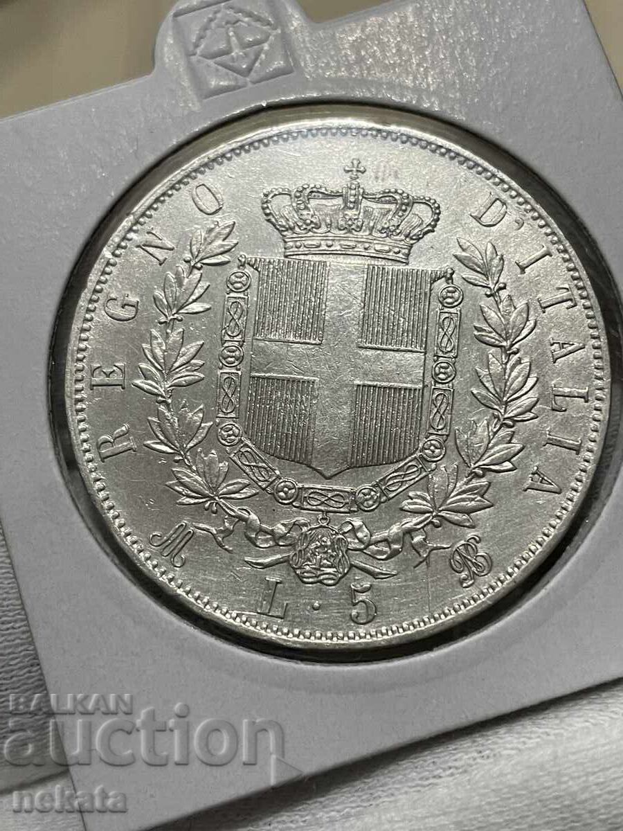 Δημοπρασία Ιταλία 5 λιρέτες 1869