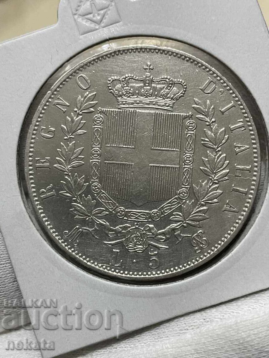 Παράδοση Ιταλία 5 λιρέτες 1869
