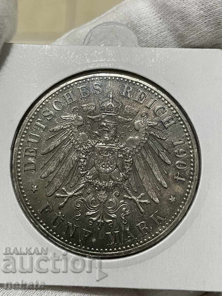Livrarea Imperiul German 5 mărci, 1904, Hessa