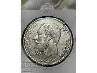 Belgium 5 francs, 1873 - Leopold II