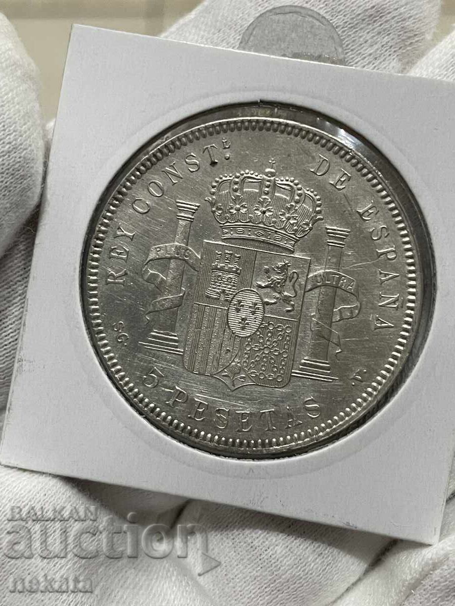 Delivery of Spain 5 pesetas 1899 Delivery of Spain 5 pesetas 1899