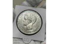 Spania 5 pesetas 1899