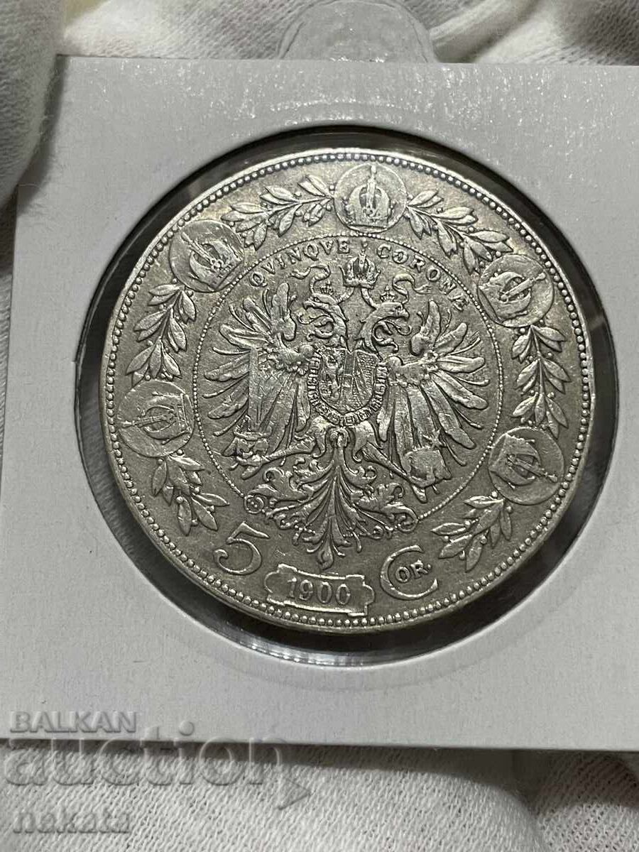Livrarea Austria 5 coroane, 1900. Împăratul Franz Joseph I