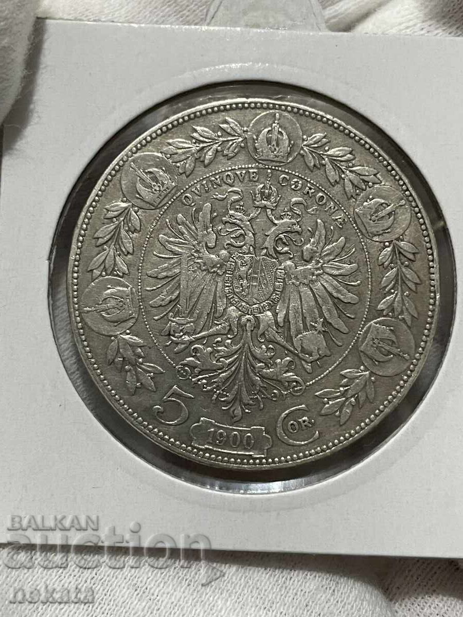 Austria 5 coroane, 1900. Împăratul Franz Joseph I - 5