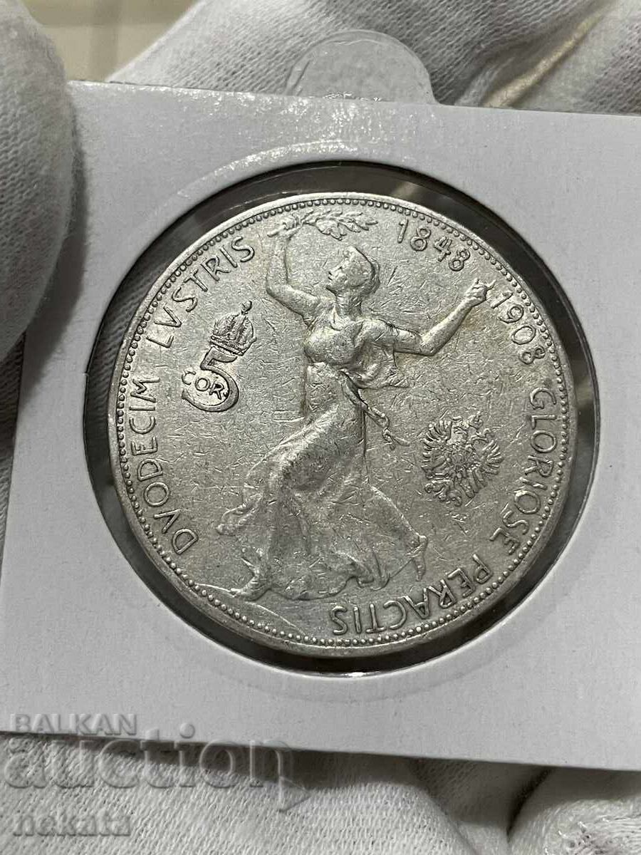 Delivery of Austria 5 Corona, 1909 Emperor Franz Joseph I