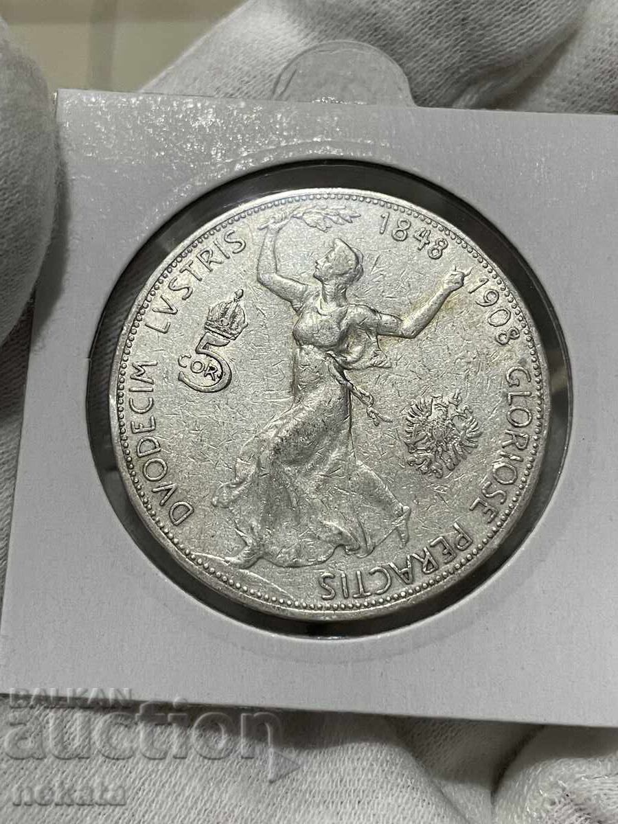 Austria 5 Corona, 1909 Emperor Franz Joseph I - 6