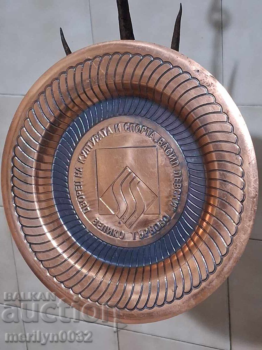 Farfurie decorativă din cupru pentru perete, sahan, bakır, bol - 7