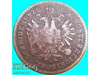 1 Kreuzer 1858 M - Milano Austria pentru Italia - rar
