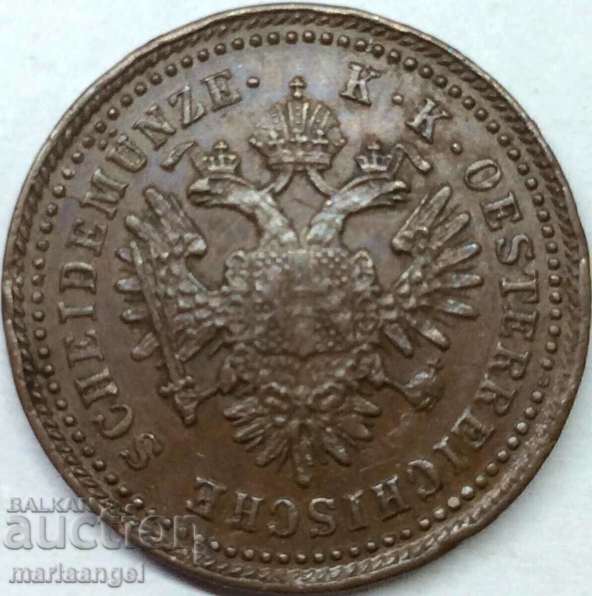 1 Kreuzer 1851 Austria B - Kremnitz cu preț € 5.80 | 11.34 BGN