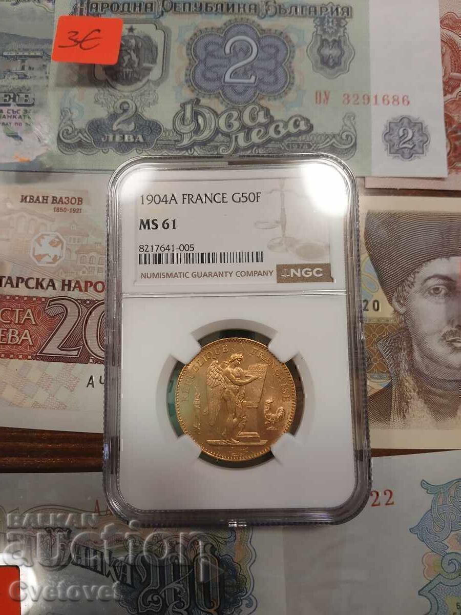 50 Francs 1904 MS61 NGC - 7
