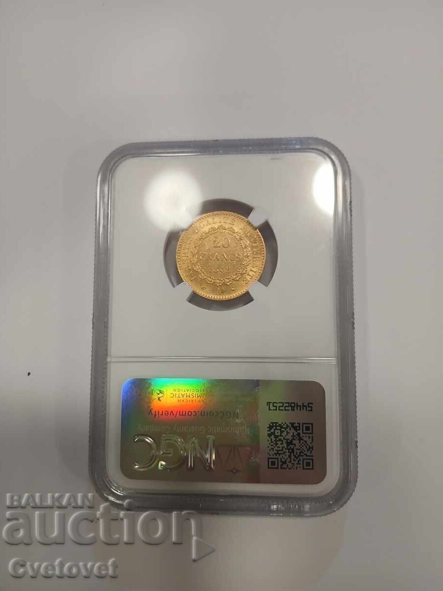 20 Francs 1848 MS61 NGC with price € 1799.00 | 3518.55 BGN