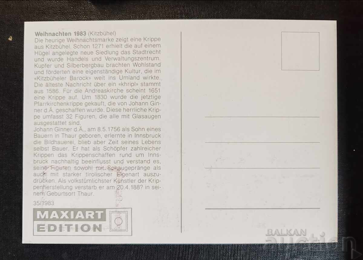 Livrarea Carte maximă (maximum card), emisă în Austria în