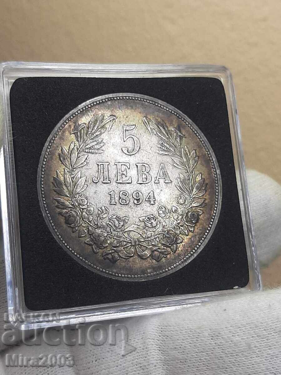5 leva 1894 de la 0.01