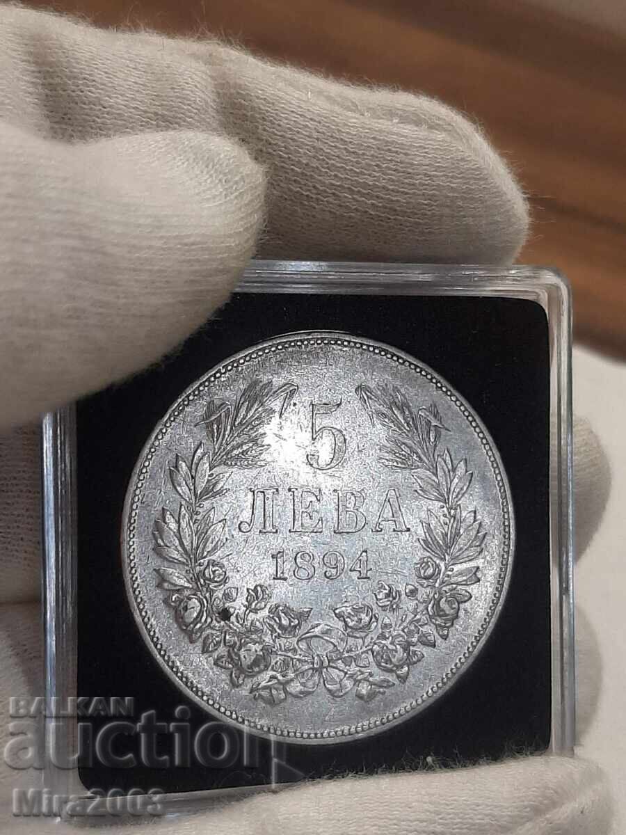 5 leva 1894 de la 0.01