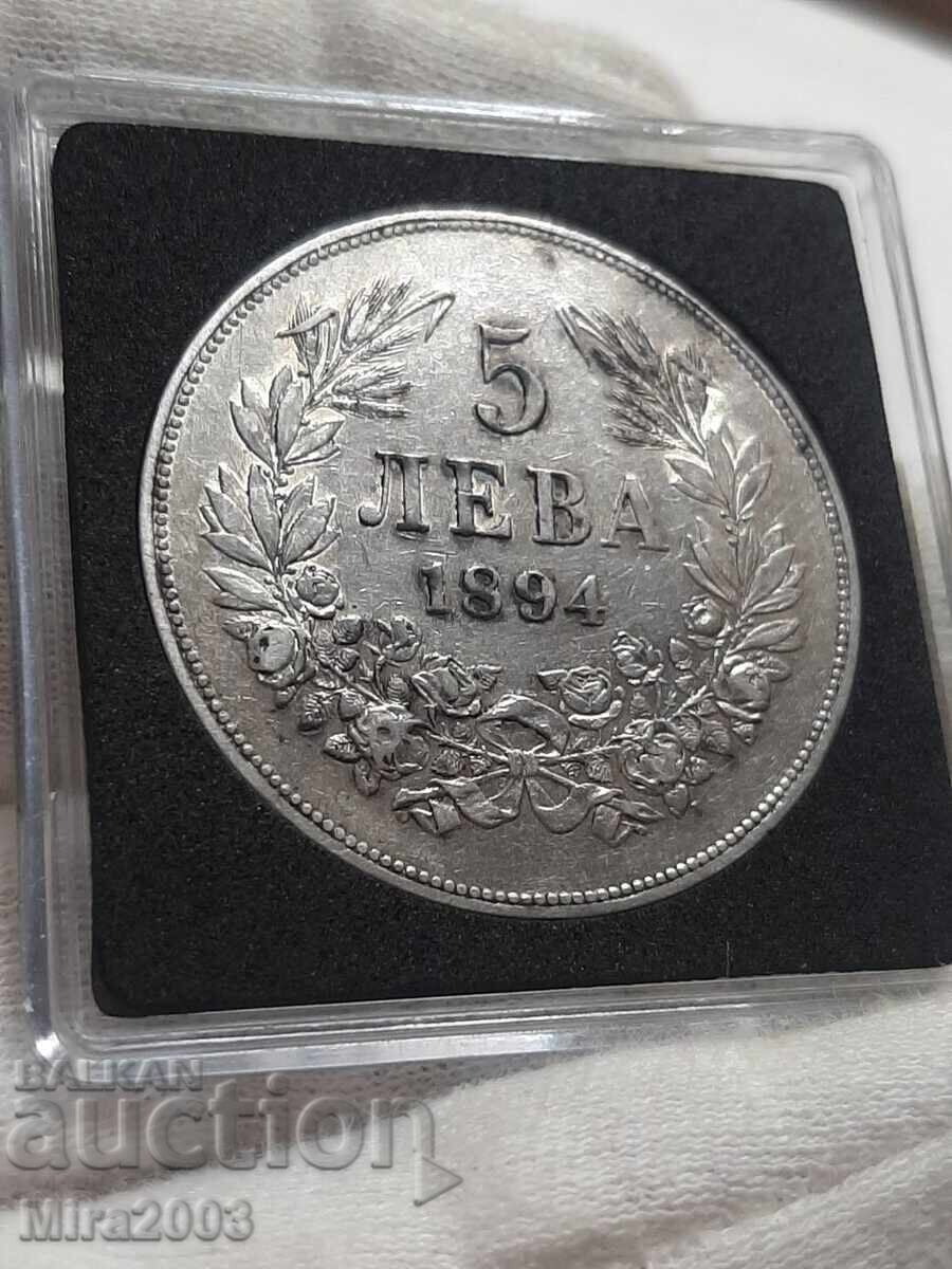 5 leva 1894 de la 0.01 - 13
