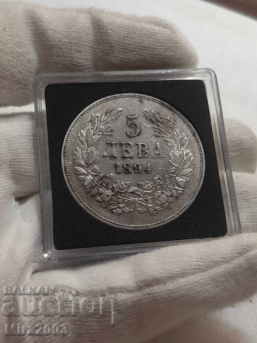 5 leva 1894 de la 0.01 - 9
