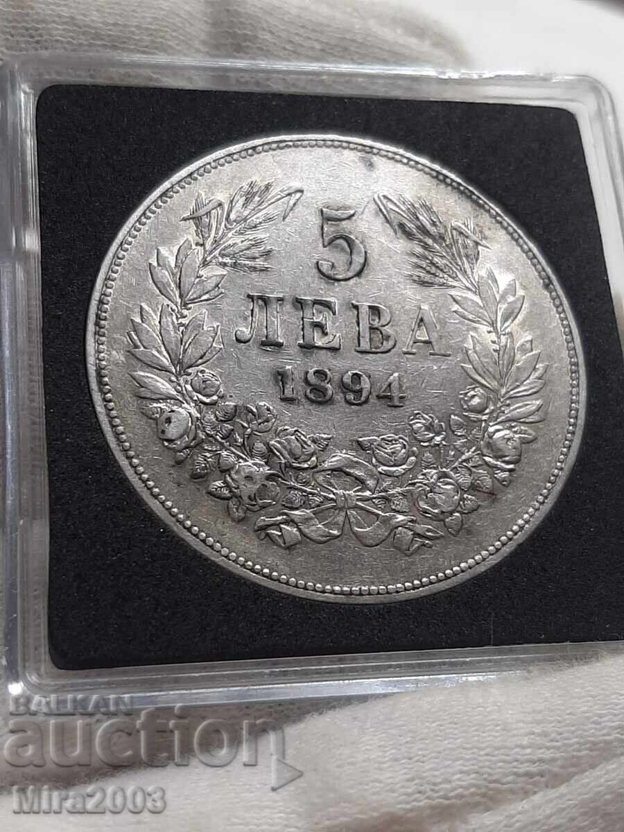 5 leva 1894 de la 0.01 - 10