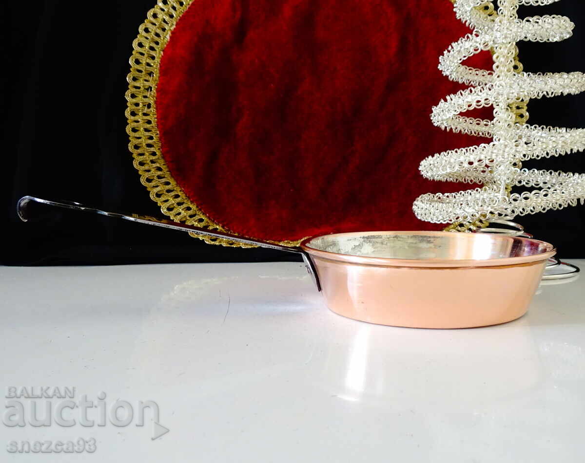Copper saucepan for sauce, caramel, pure red copper - 5