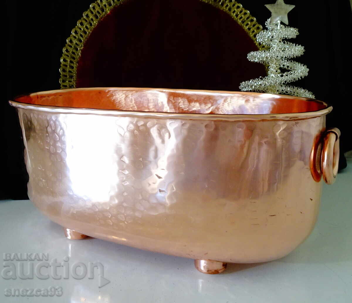 Vas de cupru pentru gătit și copt, cupru roșu pur 1 kg, ștanțat - 7