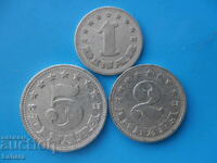 1, 2, 5 dinari 1953 Iugoslavia