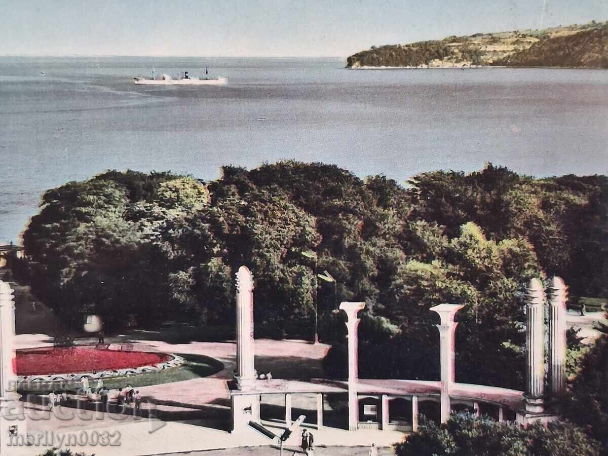 Снимка пощенска картичка Варна 1960г Морската градина - 5 Снимка пощенска картичка Варна 1960г Морската градина - 5