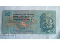 Banknote Czechoslovakia - 20 korun, 1970